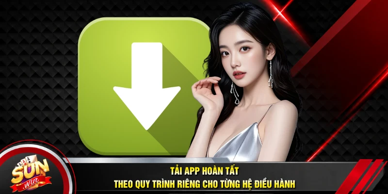 Tải app hoàn tất theo quy trình riêng cho từng hệ điều hành