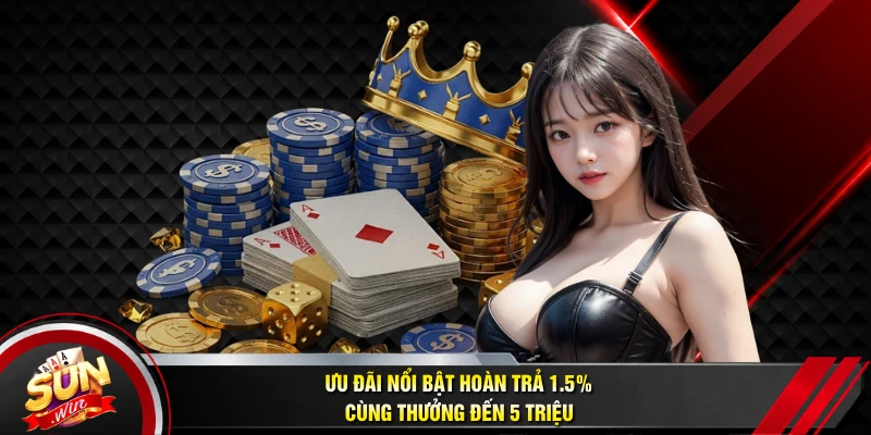 Ưu đãi nổi bật hoàn trả 1.5% cùng thưởng đến 5 triệu